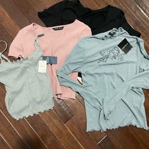 forever 21, hollister, shein tops bundle